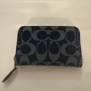 NWOT Coach Blue Denim Wallet